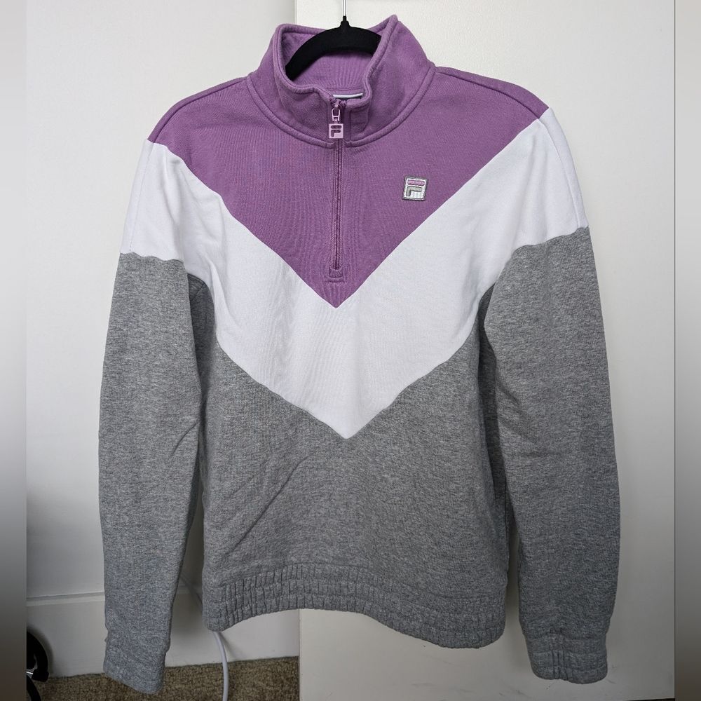 Fila Colorblock Pullover Quarterzip Sweater